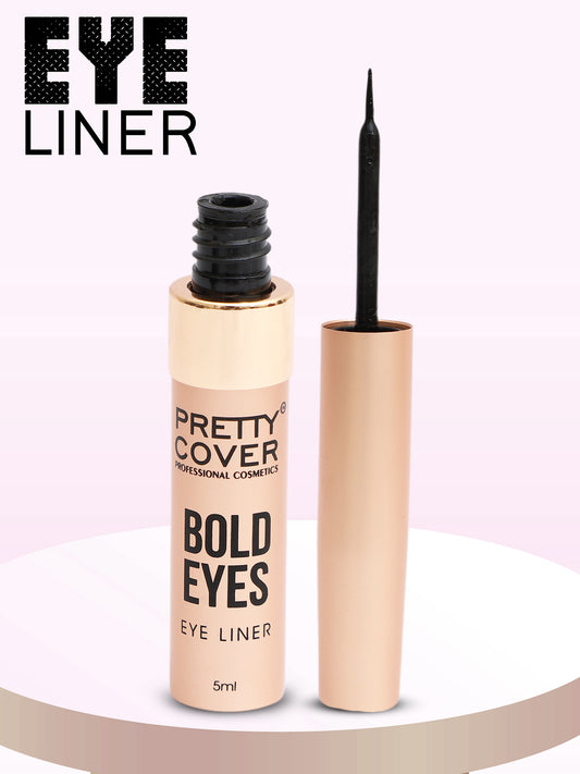 Pretty Cover Bold Eyes Liquid Eye Liner | Waterproof Smudge Proof Precision Eyeliner