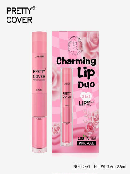Pretty Cover 2-in-1 Lip Balm Oil - Hydrating & Non-Sticky