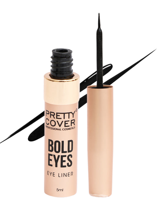 Pretty Cover Bold Eyes Liquid Eye Liner | Waterproof Smudge Proof Precision Eyeliner